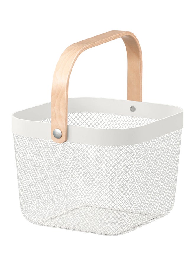 Basket White 25x18x26cm - Image 2
